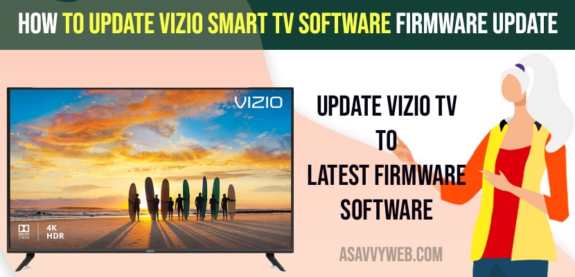 Update Vizio Smart tv Software Firmware Update