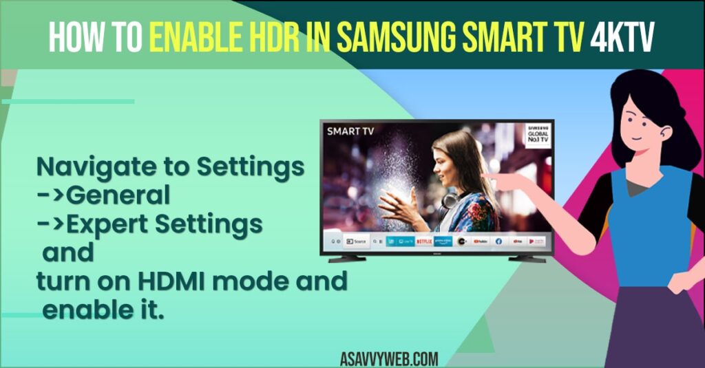 Enable HDR in Samsung Smart tv 4ktv