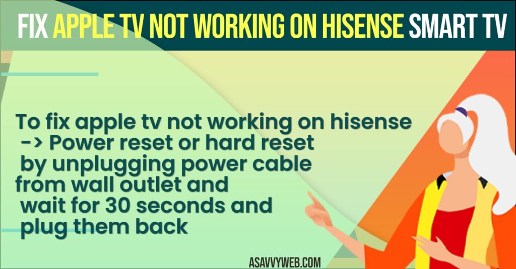 Fix Apple tv Not Working on Hisense Smart tv
