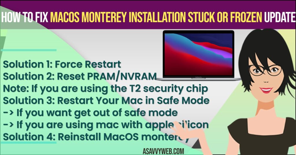 Fix MacOS Monterey installation Stuck or Frozen Update