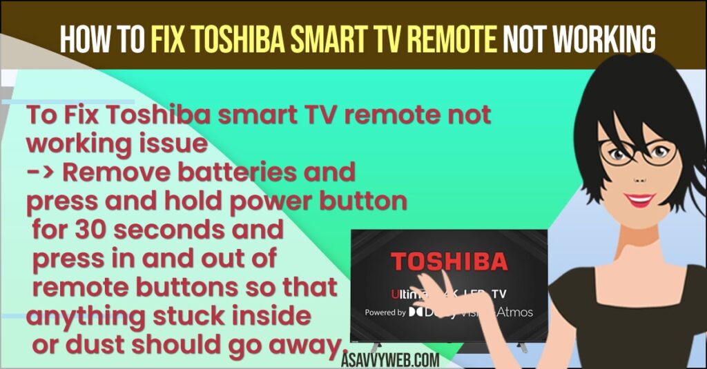 Fix Toshiba Smart TV Remote Not Working