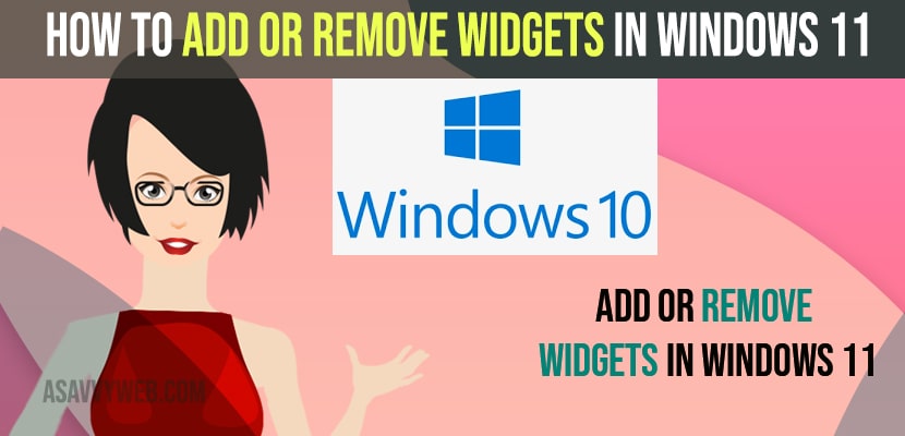 Add or Remove Widgets In Windows 11