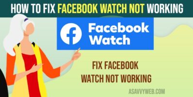 Fix Facebook Watch Not Working iPhone
