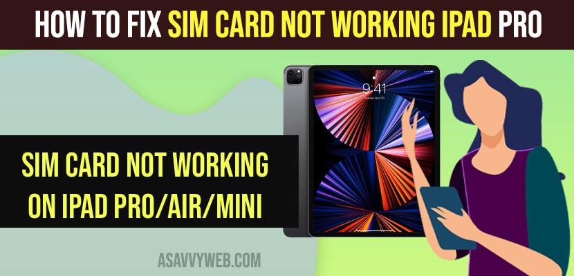 Fix SIM Card Not Working iPad Pro