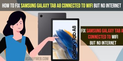 Fix Samsung Galaxy Tab A8 Connected to Wifi But No Internet