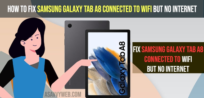 Fix Samsung Galaxy Tab A8 Connected to Wifi But No Internet