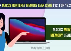 Fix macOS Monterey Memory Leak Issue