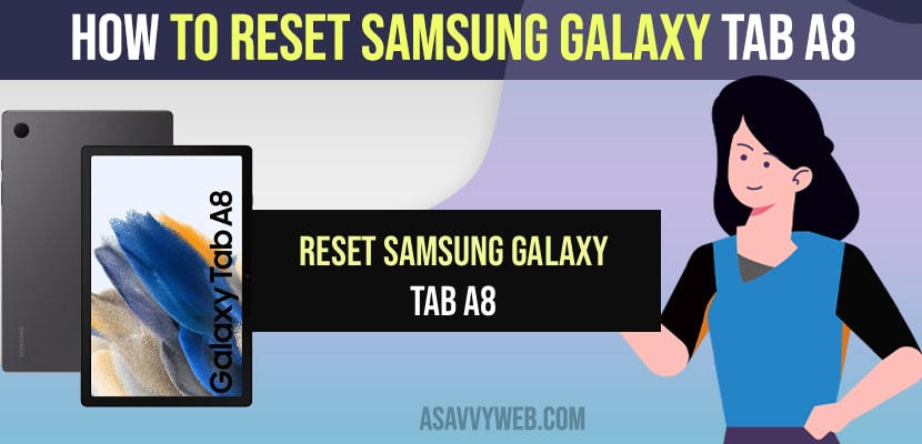Reset Samsung Galaxy Tab A8