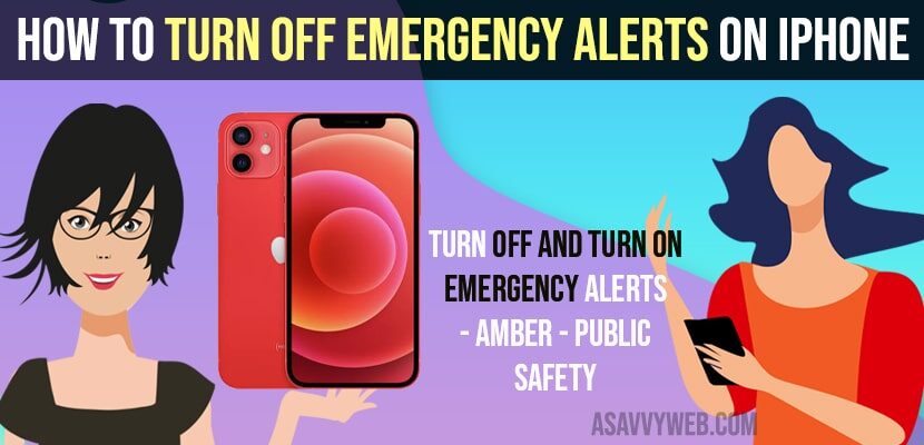 Turn OFF Emergency Alerts on iPhone