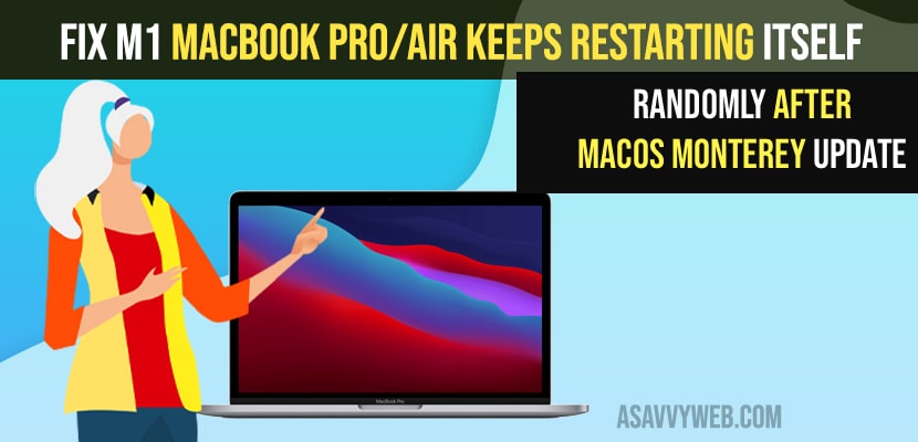 M1 Macbook Pro/Air Keeps Restarting itself Randomly After macOS Monterey Update