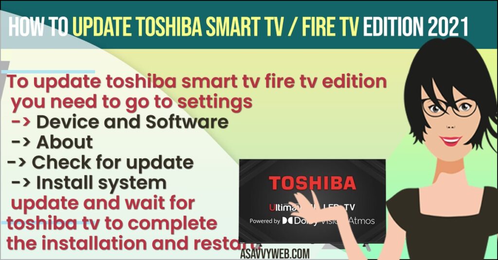  Update Toshiba Smart tv / Fire tv Edition 2021