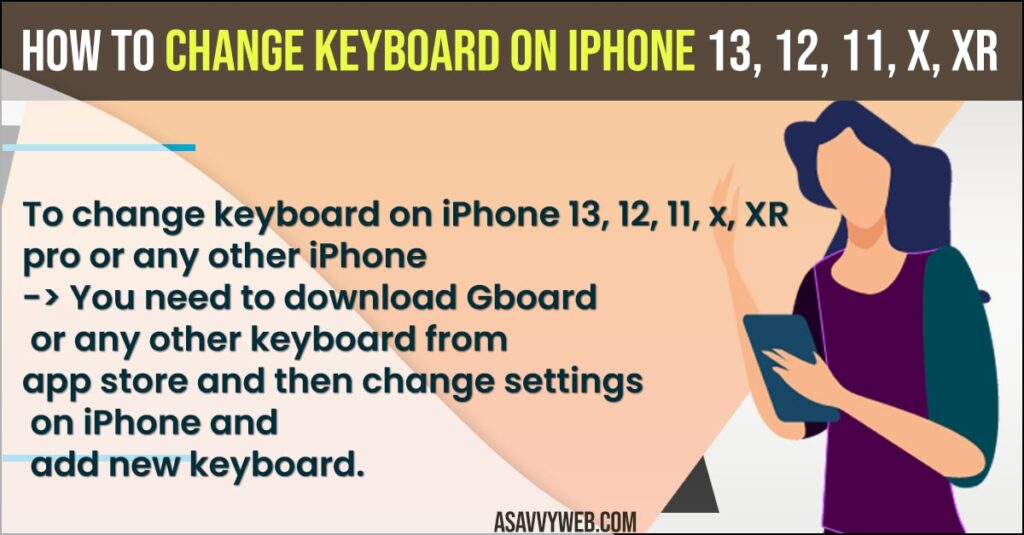 Change Keyboard on iPhone 13, 12, 11, x and xr