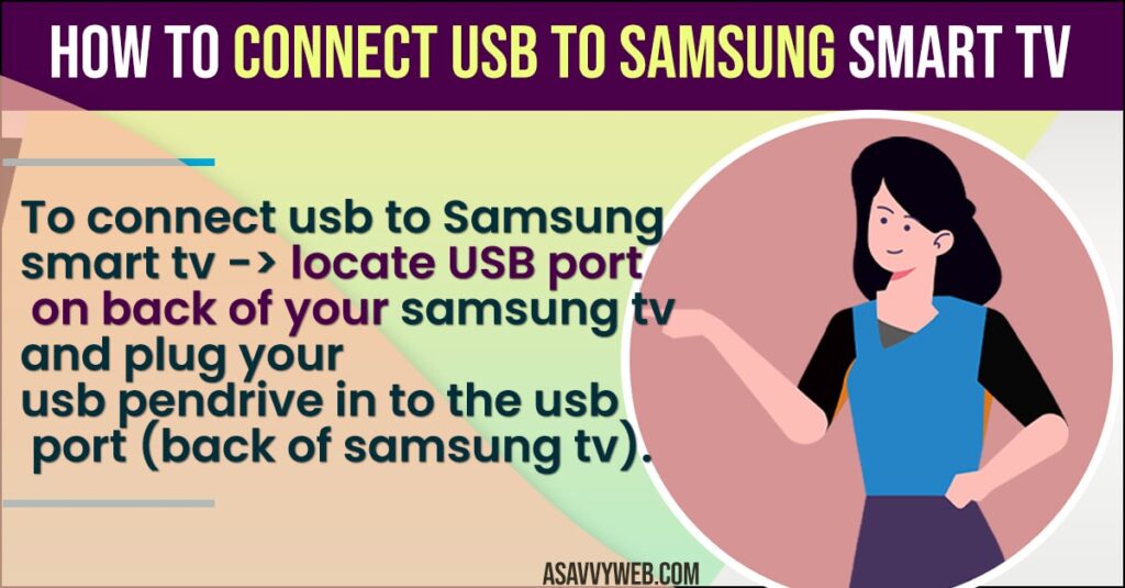 Connect USB to Samsung Smart tv