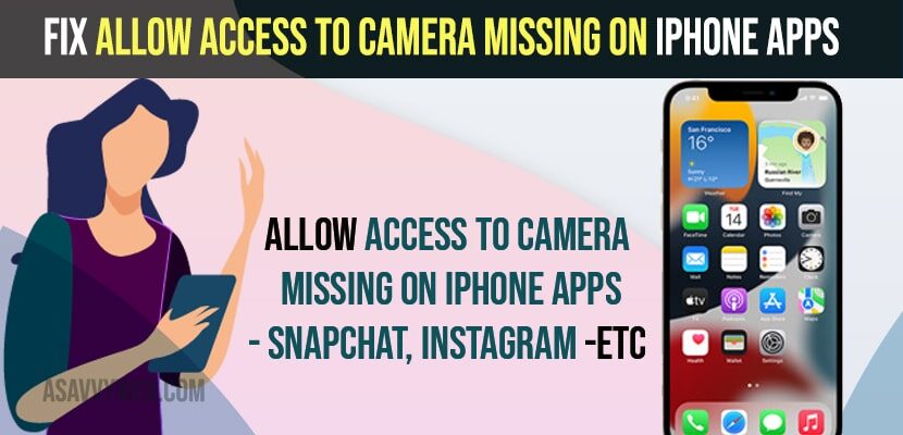 Allow Access to Camera Missing on iPhone Apps