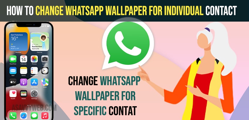 Change WhatsApp Wallpaper for Individual Contact