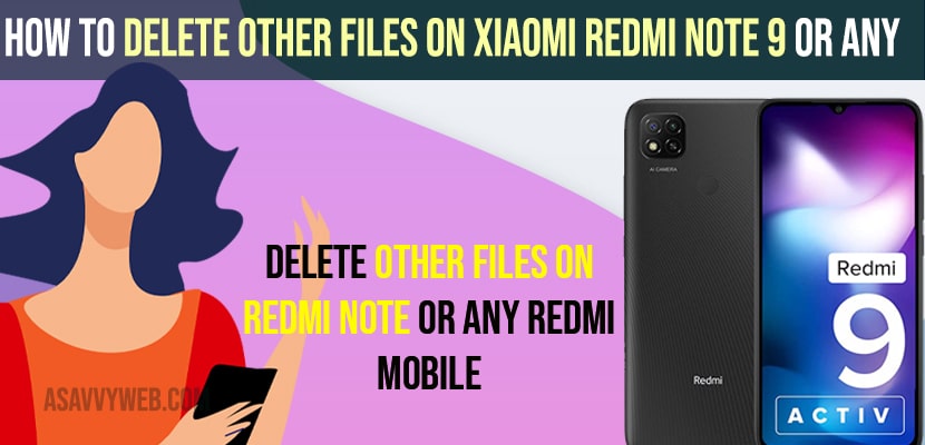 Delete OTHER Files On Xiaomi Redmi Note 9