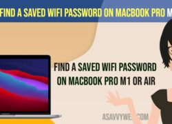 Find a Saved WiFi Password on MacBook Pro M1 or Air