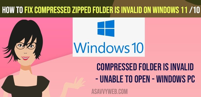 Fix Compressed Zipped Folder Is Invalid on Windows 11 or 10