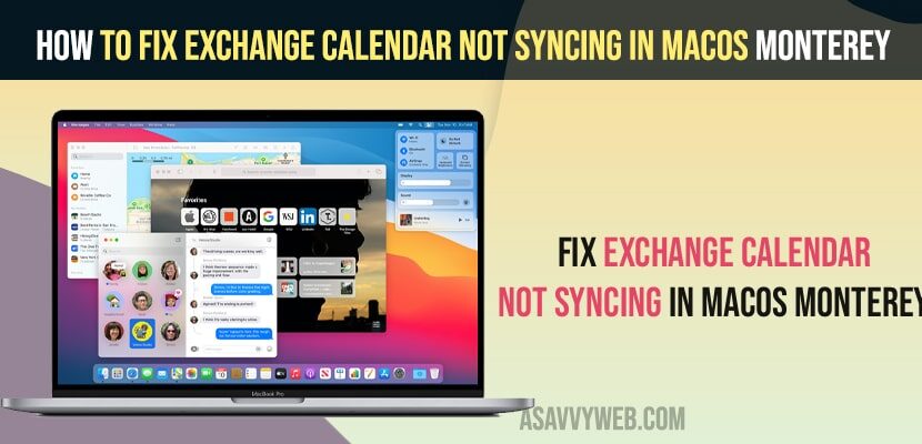 How to Fix Exchange Calendar Not Syncing in macOS Monterey