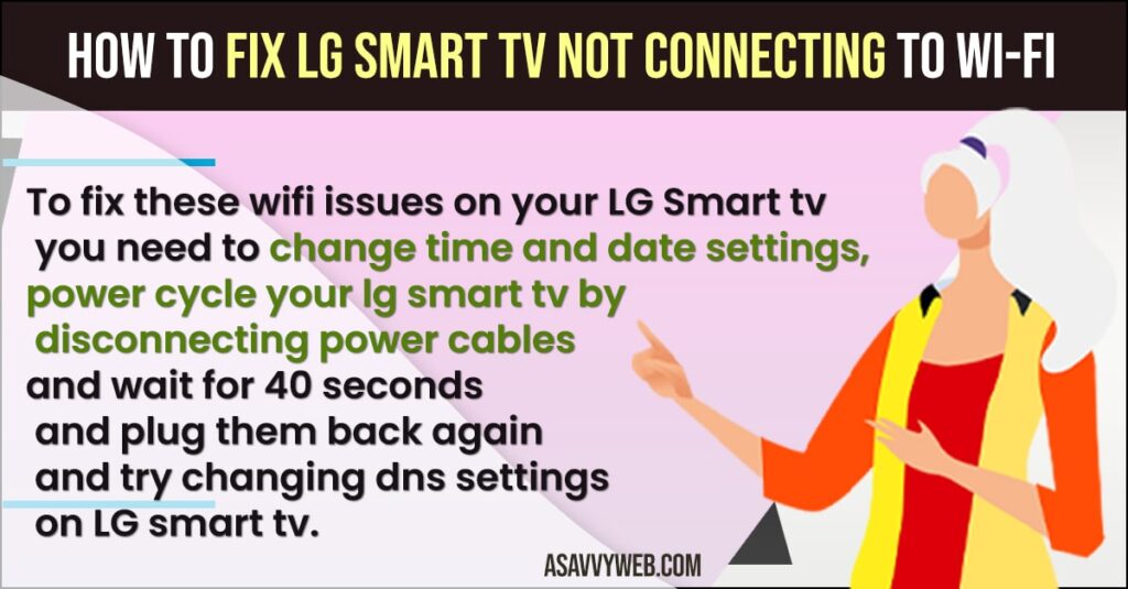 Fix LG Smart TV Not Connecting to WI-FI