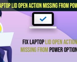 Laptop Lid Open Action Missing From Power Options