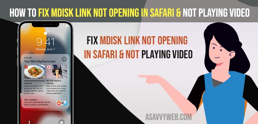 Fix Mdisk Link Not Opening in Safari & Not Playing Video