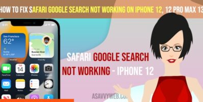 Fix Safari Google Search Not Working on iPhone 12, 12 pro Max 13