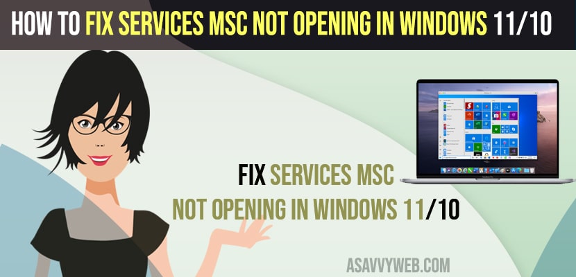Fix Services Msc Not Opening in Windows 11