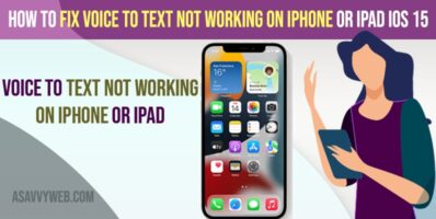 Fix Voice To Text Not Working on iPhone or iPad iOS 15