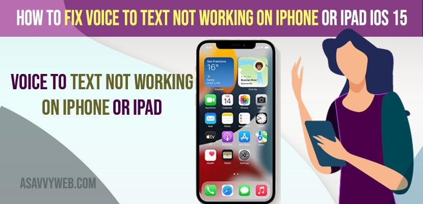 Fix Voice To Text Not Working on iPhone or iPad iOS 15
