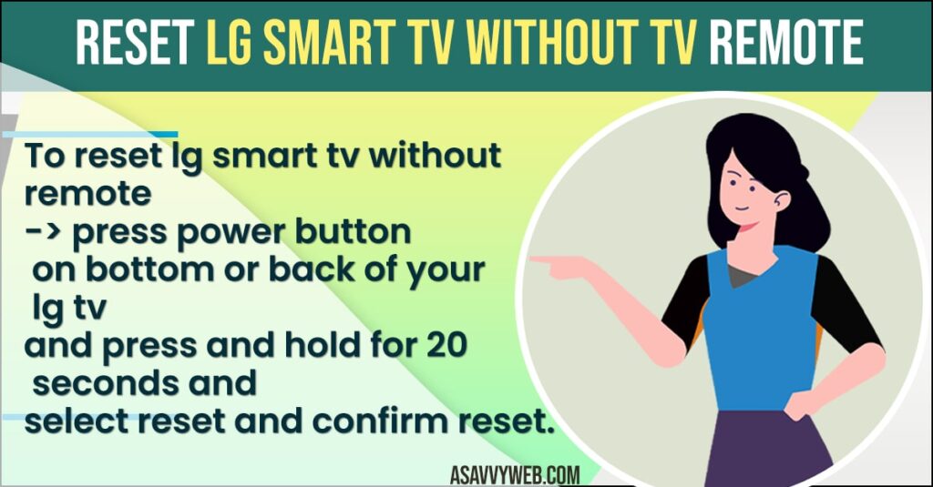 Reset LG Smart TV Without TV Remote