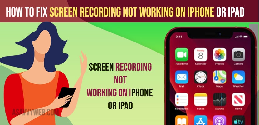 Fix Screen Recording Not Working on iPhone or iPad
