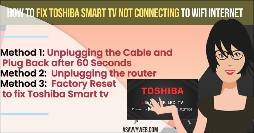 fix Toshiba Smart TV Not Connecting to WIFI Internet