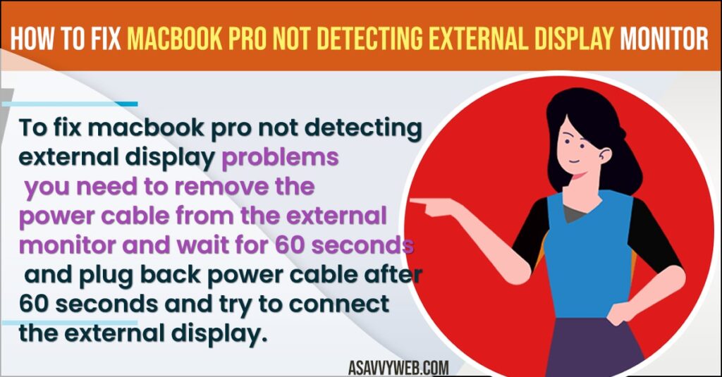 ix MacBook Pro Not Detecting External Display Monitor