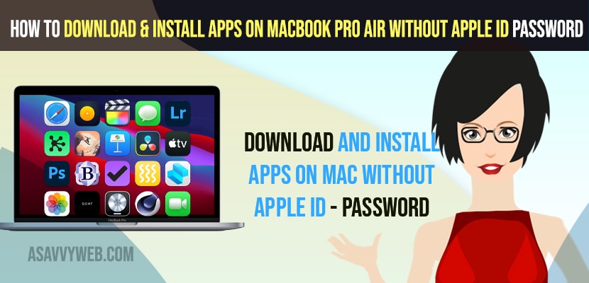 Download and install Apps on MacBook pro or Air Without Apple ID Password