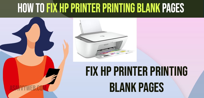 How to Fix HP Printer Printing Blank Pages