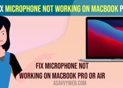 Fix Microphone Not Working on MacBook Pro or Air 