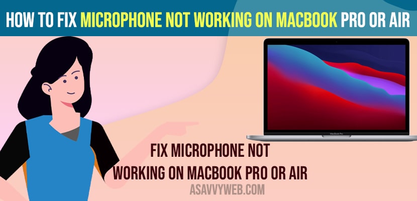 Fix Microphone Not Working on MacBook Pro or Air 