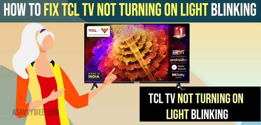 Fix TCL TV Not Turning on Light Blinking