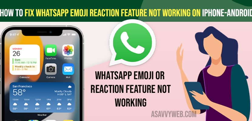 WhatsApp Emoji Reaction Feature Not Working on iPhone and Android