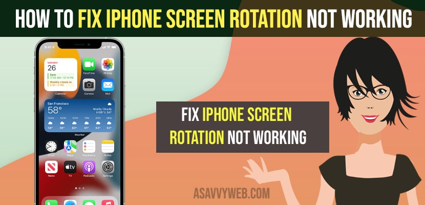 Fix iPhone Screen Rotation Not Working