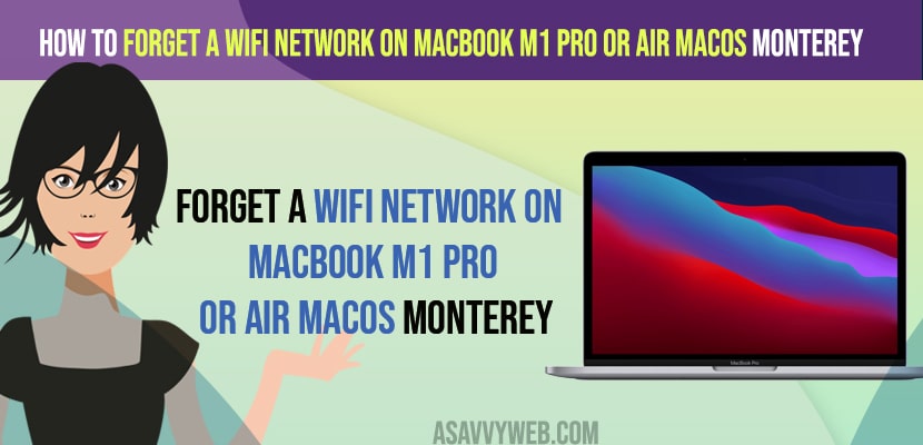 Forget a WiFi Network on MacBook M1 Pro or Air MacOS Monterey