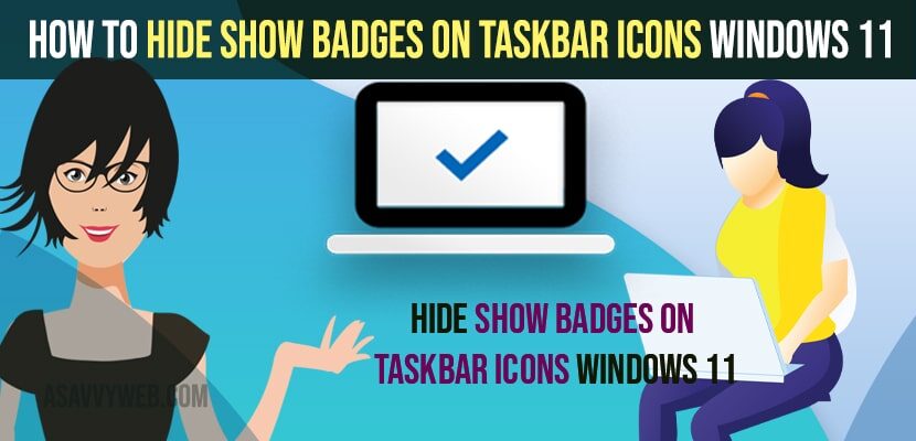 Hide Show Badges on Taskbar Icons Windows 11