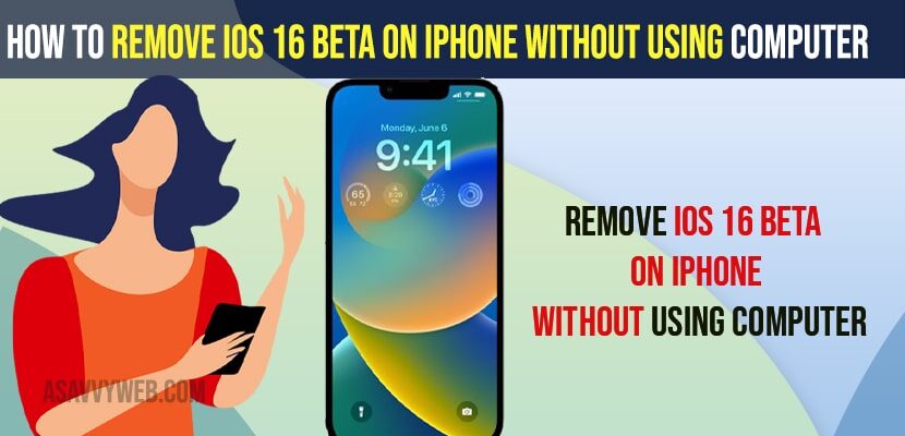 Remove iOS 16 Beta on iPhone without Using Computer
