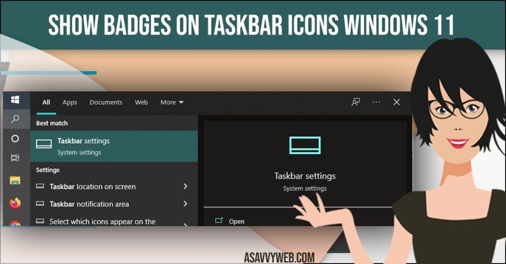 Hide Show Badges on Taskbar Icons Windows 11 