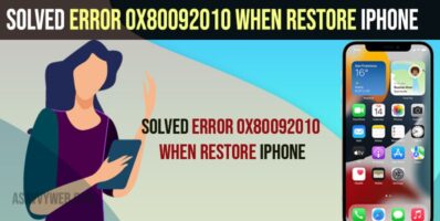 Error 0x80092010 when restore iPhone