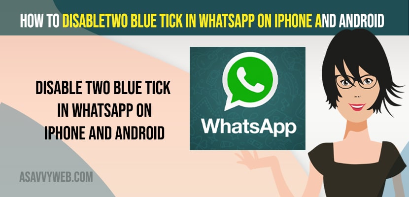 Disable Two Blue tick in WhatsApp on iPhone and Android