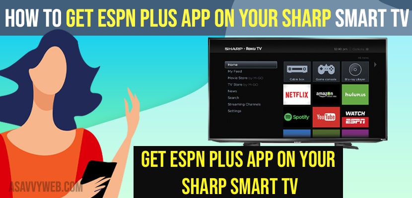 How to Get or Install ESPN Plus App on your Sharp Smart TV