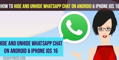 Hide and Unhide WhatsApp Chat on Android & iPhone iOS 16