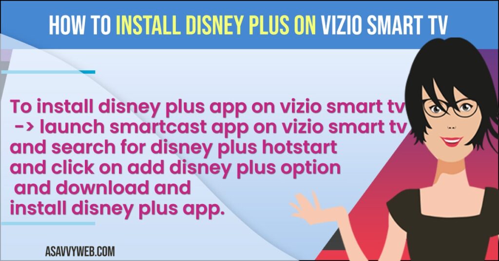 Install Disney Plus on Vizio Smart tv
